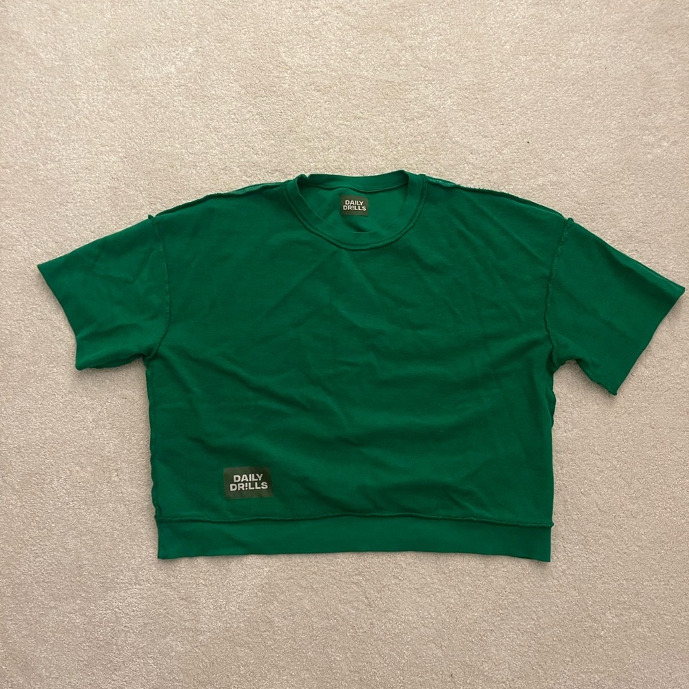 Daily Drills Emerald Green Short Sleeve Sweatshirt